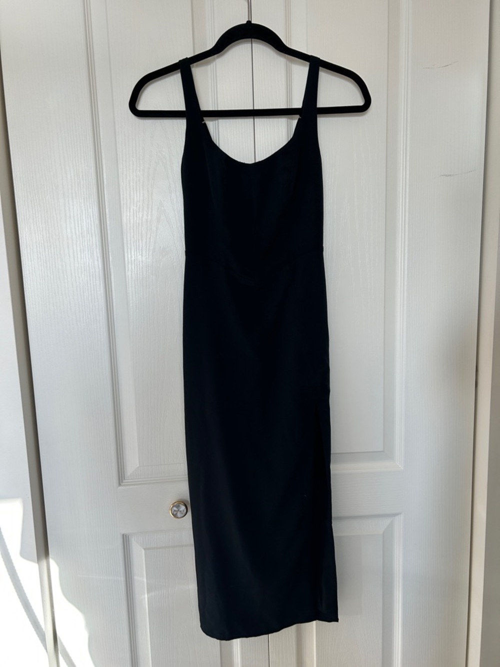 Abercrombie & Fitch Classic Black Slip Dress with Slit